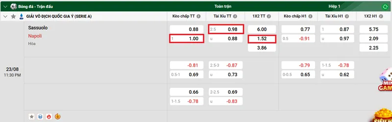 Nhận định bóng đá Sassuolo vs Napoli uk88
