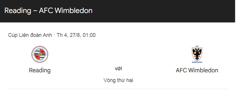 Nhận định bóng đá trận Reading vs AFC Wimbledon uk88
