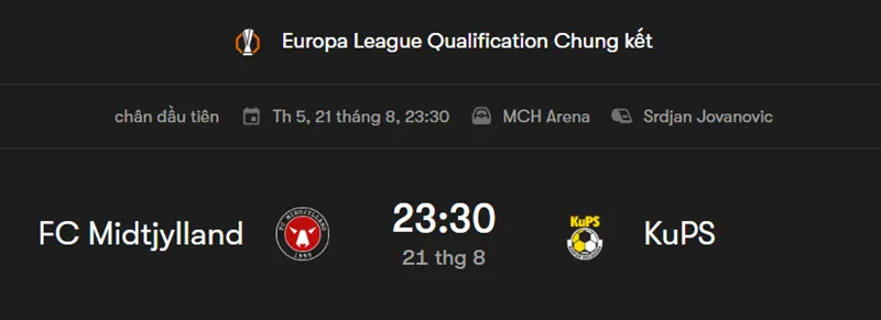 Nhận định bóng đá trận đấu giữa Midtjylland vs KuPS uk88