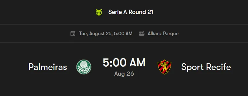 Nhận định bóng đá trận đấu giữa Palmeiras SP vs Sport Recife PE uk88