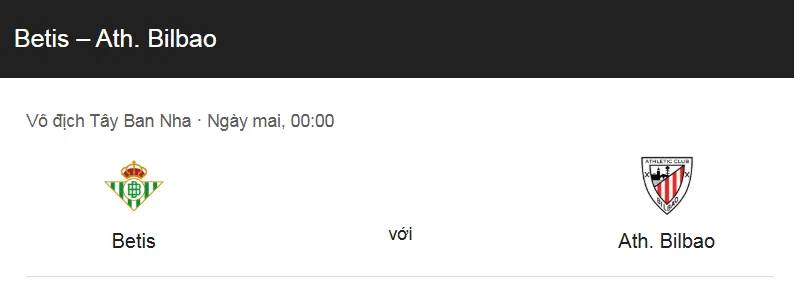 Nhận định bóng đá về trận đấu giữa Real Betis vs Athletic Bilbao uk88