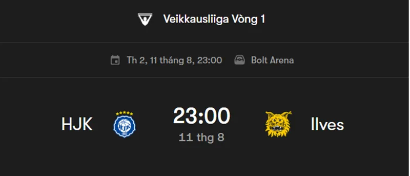 Nhận định trước trận đấu giữa HJK Helsinki vs FC Ilves uk88
