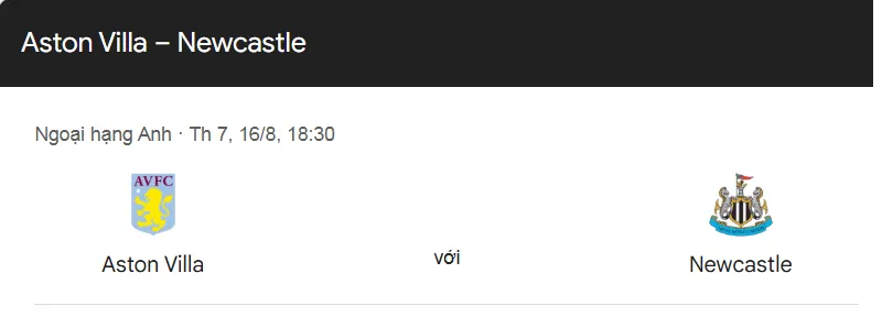 Tip Kèo Bóng Đá Aston Villa vs Newcastle uk88