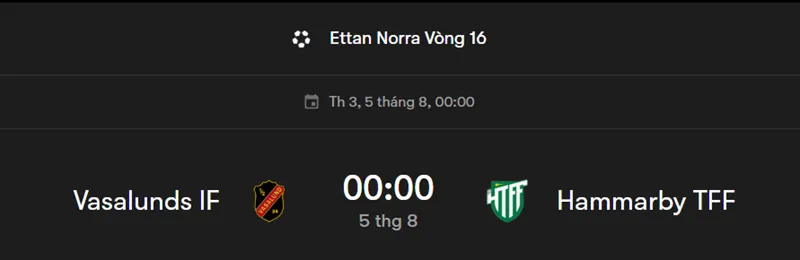 Tip Kèo Bóng Đá Vasalund vs Hammarby Talang uk88