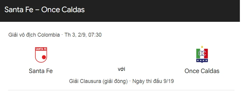 Tip Nhận định tổng quan trận đấu Independiente Santa Fe vs Once Caldas uk88