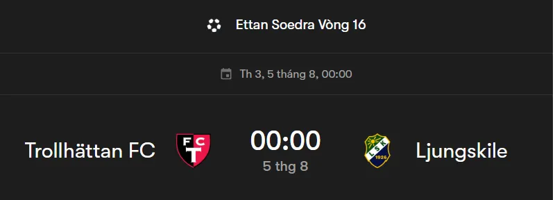 Tip kèo bóng đá FC Trollhättan vs Ljungskile SK uk88
