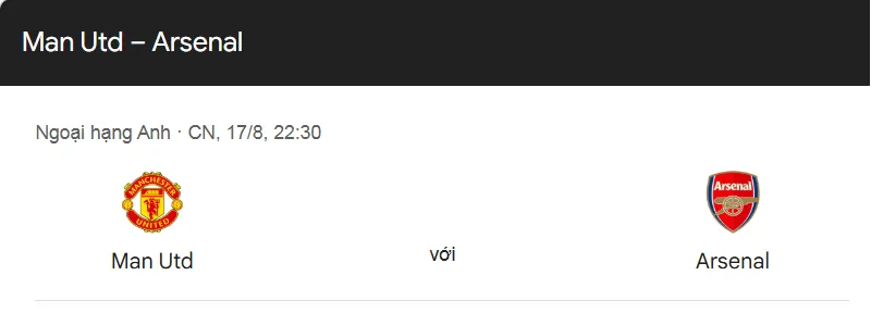Tip kèo bóng đá Manchester United vs Arsenal uk88