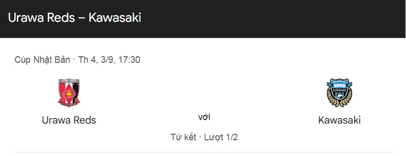 Tip kèo bóng đá chi tiết trận đấu giữa Urawa Red Diamonds vs Kawasaki Frontale uk88