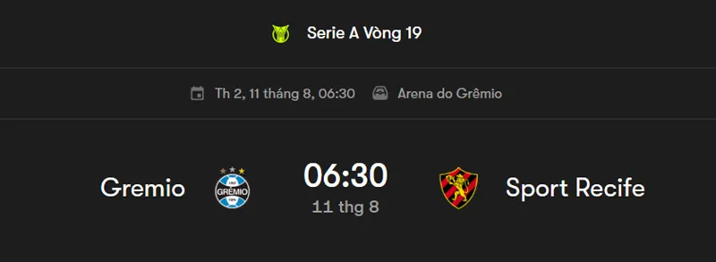 Tip kèo bóng đá phân tích trận đấu giữa Gremio vs Sport Recife PE uk88