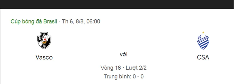 Tip nhận định trận đấu Vasco da Gama vs CSA uk88