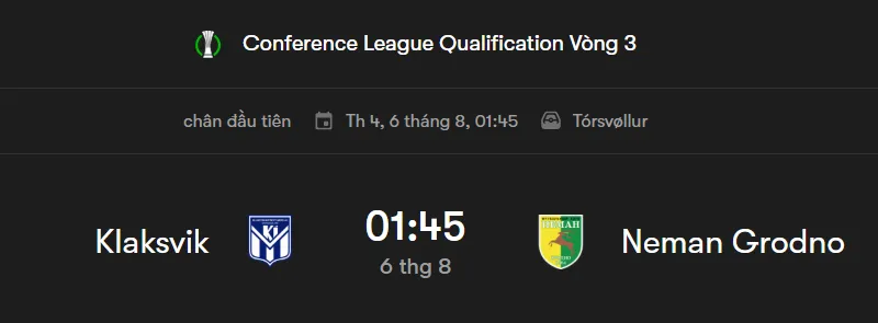 Tips Dự Đoán & Phân Tích Bóng Đá KI Klaksvik vs Neman Grodno uk88