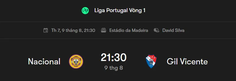 Tips Phân Tích & Nhận Định Trận Đấu Giữa Nacional da Madeira vs Gil Vicente uk88