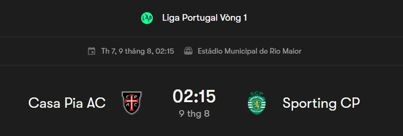 Tips bóng đá Nhận định, phân tích và dự đoán Casa Pia vs Sporting Lisbon uk88