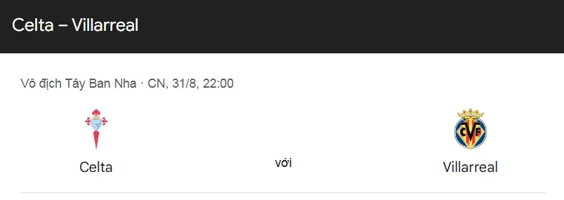 Tips bóng đá trận đấu giữa Celta Vigo vs Villarreal uk88