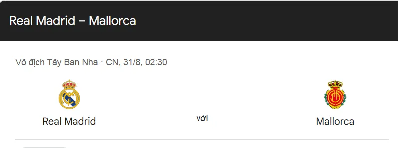 Tips bóng đá trận đấu giữa Real Madrid vs Mallorca uk88