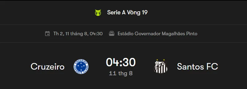 Tips hân tích trước trận đấu giữa Cruzeiro MG vs Santos SP uk88