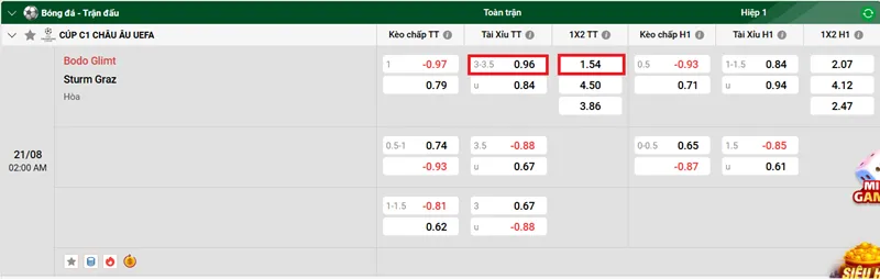 Tips phân tích chi tiết trận đấu giữa Bodo Glimt vs Sturm Graz uk88