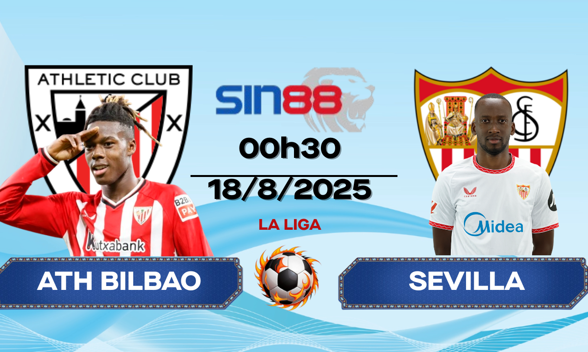 Soi kèo bóng đá Ath Bilbao - Sevilla 00h30 ngày 18/08/2025 - La Liga