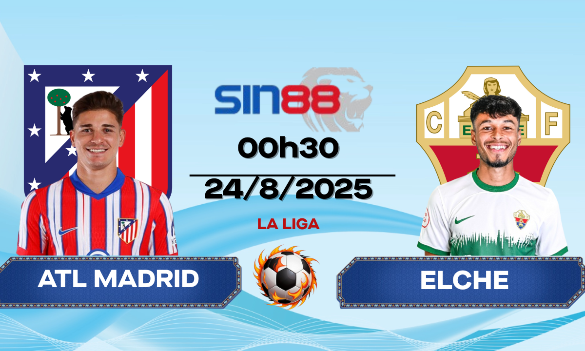 Soi kèo bóng đá Atl Madrid - Elche 00h30 ngày 24/08/2025 - La Liga