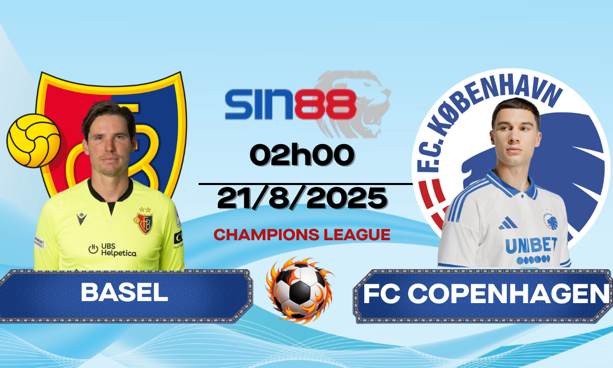 Soi kèo bóng đá Basel - FC Copenhagen 02h00 ngày 21/08/2025 - VL Champions League