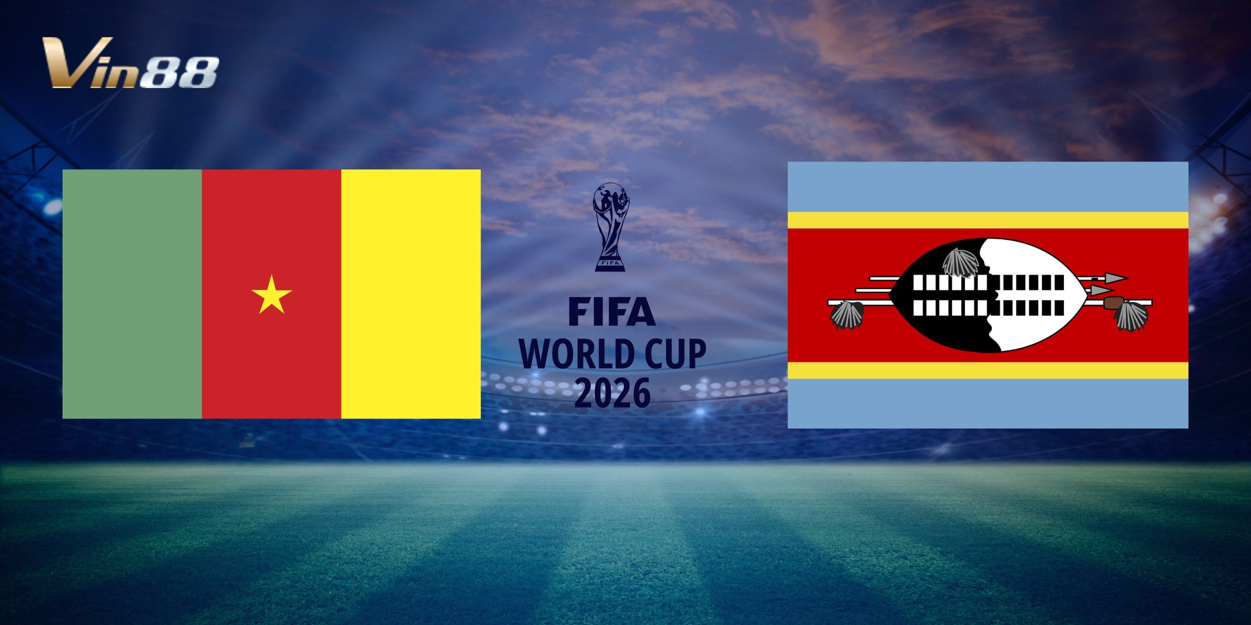 Cameroon vs Eswatini diễn ra tại Stade Omnisport Ahmadou Ahidjo, Yaoundé