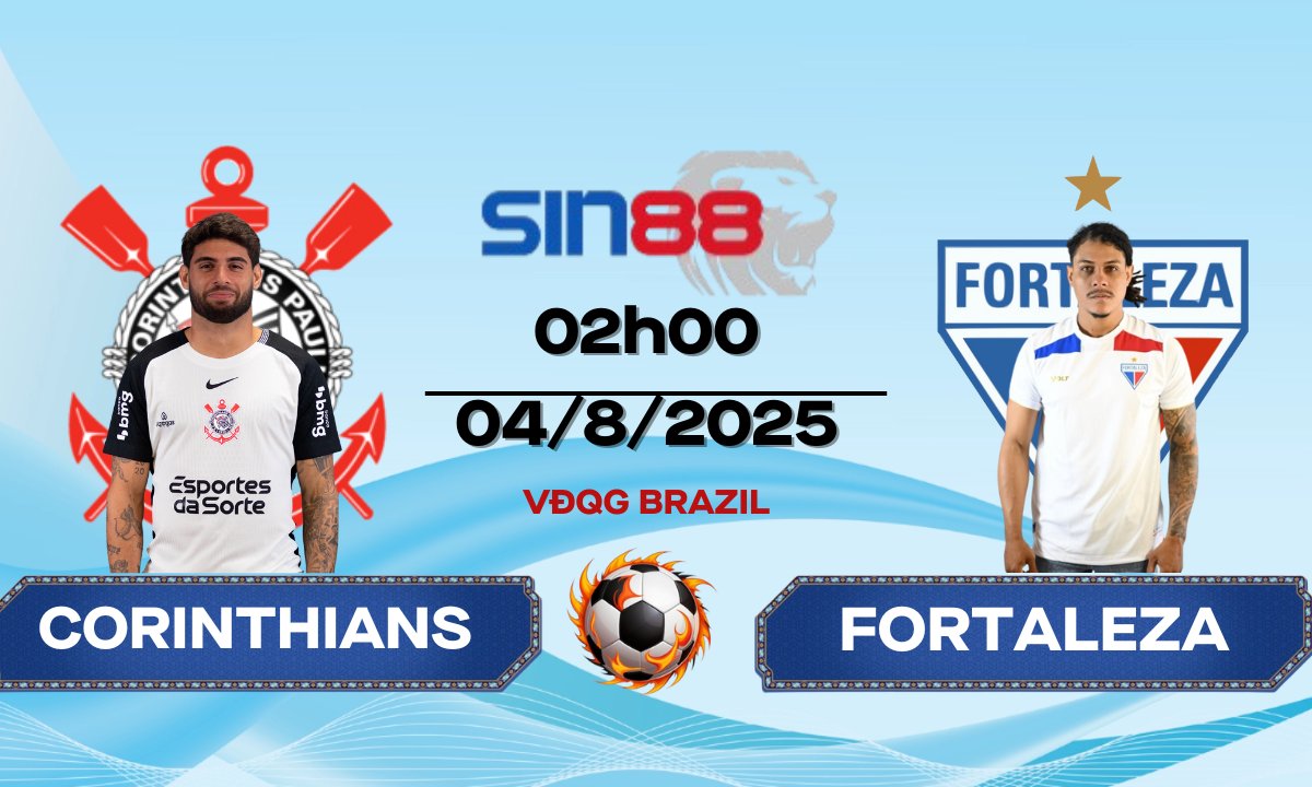 Soi kèo bóng đá bóng đá Corinthians - Fortaleza 02h00 ngày 04/08/2025 - VĐQG Brazil