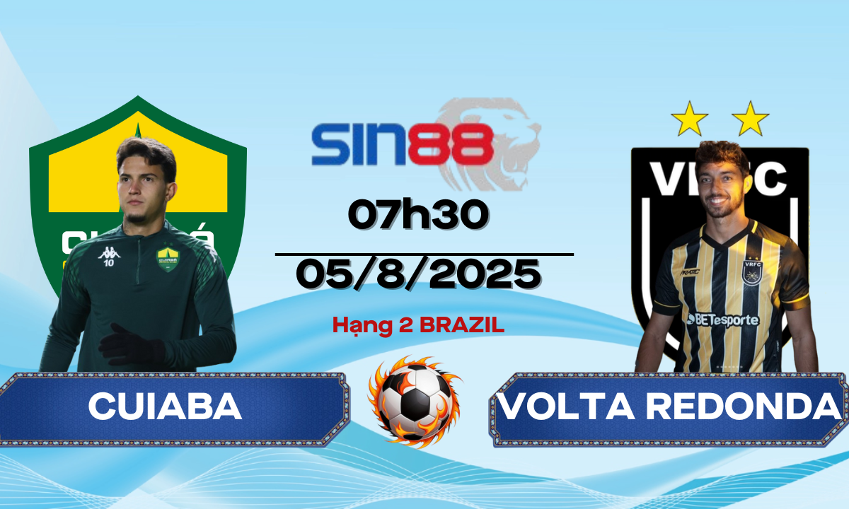 Soi kèo bóng đá bóng đá Cuiaba - Volta Redonda 07h30 ngày 05/08/2025 - Hạng 2 Brazil