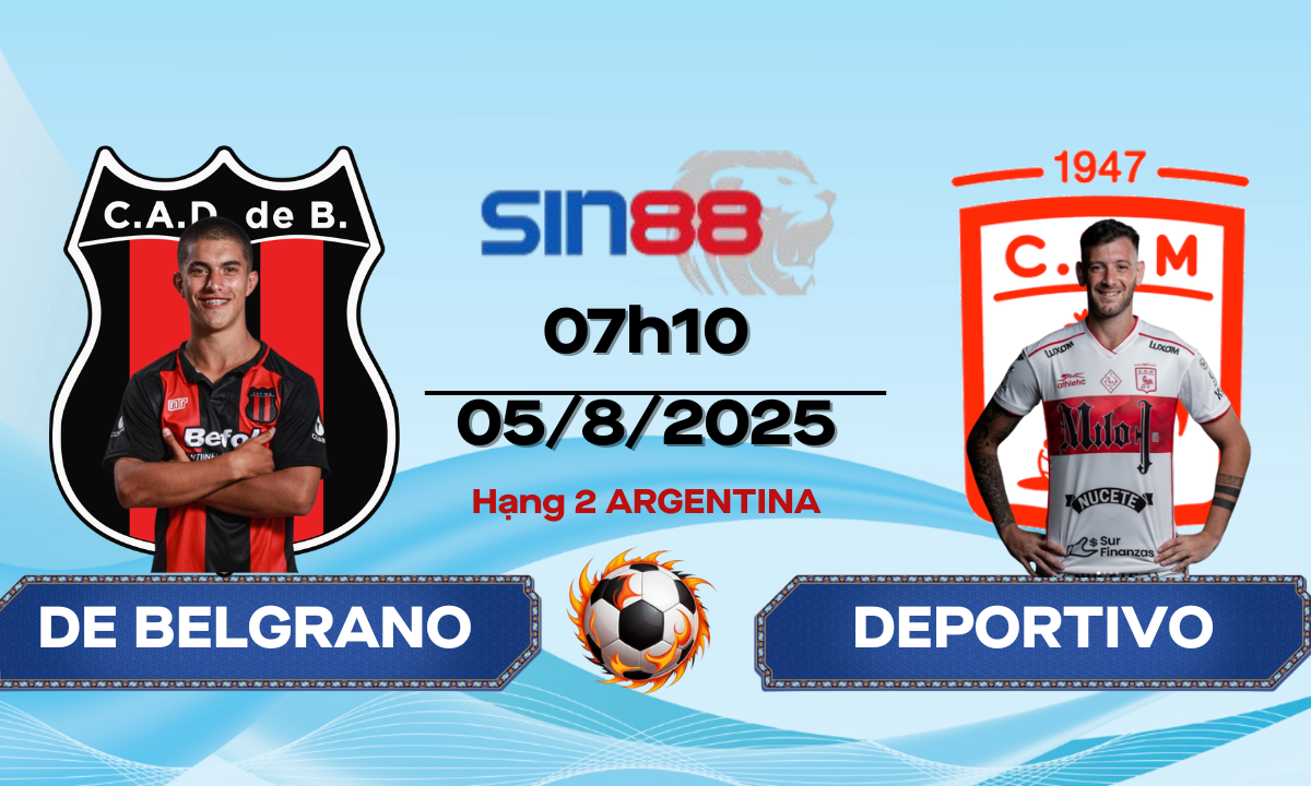 Soi kèo bóng đá bóng đá Def. de Belgrano - Deportivo Moron 07h10 ngày 05/08/2025 - VĐQG Argentina