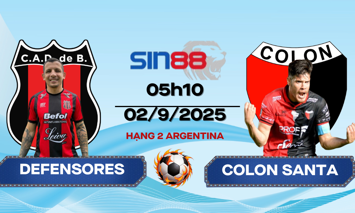 Soi kèo bóng đá Defensores de Belgrano – Colon Santa Fe 05h10 ngày 02/09/2025 – Hạng Nhì Argentina