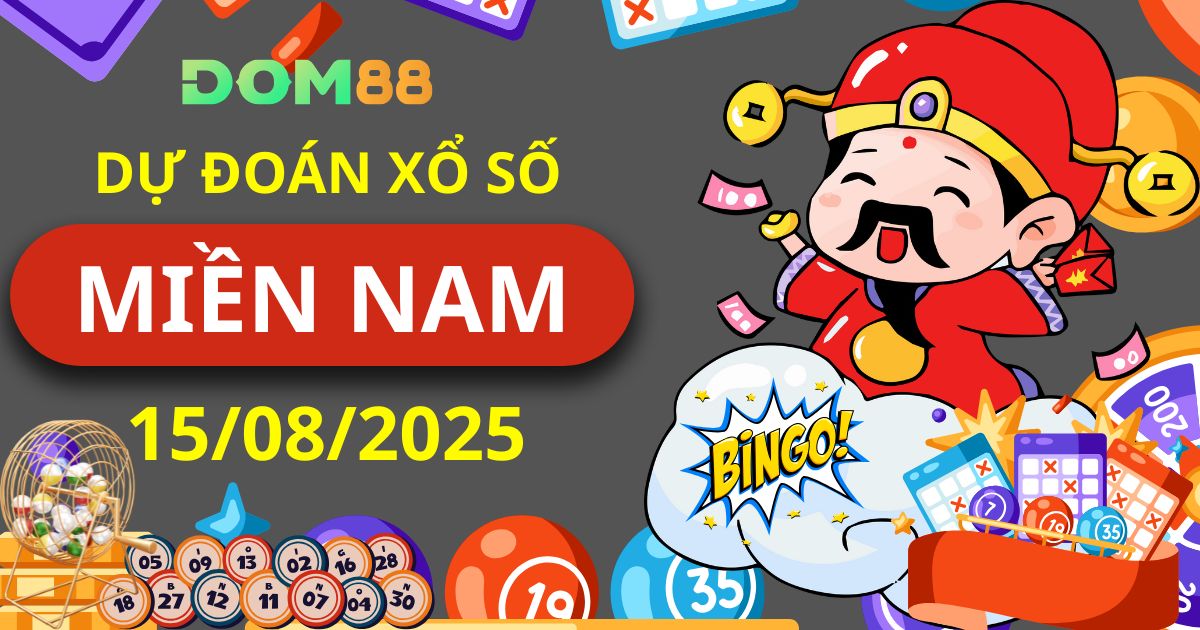 Dự Đoán Xổ Số Miền Nam Ngày 15/08/2025: Chốt Cầu Đẹp 3 Đài Bình Dương, Trà Vinh, Vĩnh Long