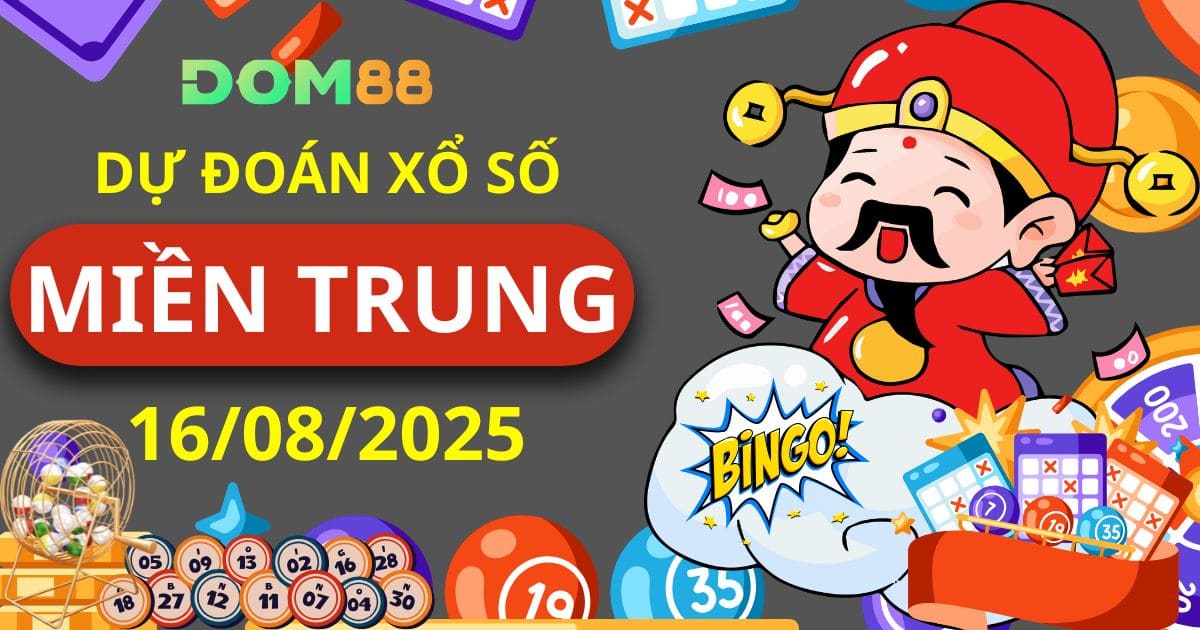 Dự Đoán Xổ Số Miền Trung 16/08/2025 – Chốt Lô Xiên Đài Đà Nẵng, Quảng Ngãi, Đắc Nông
