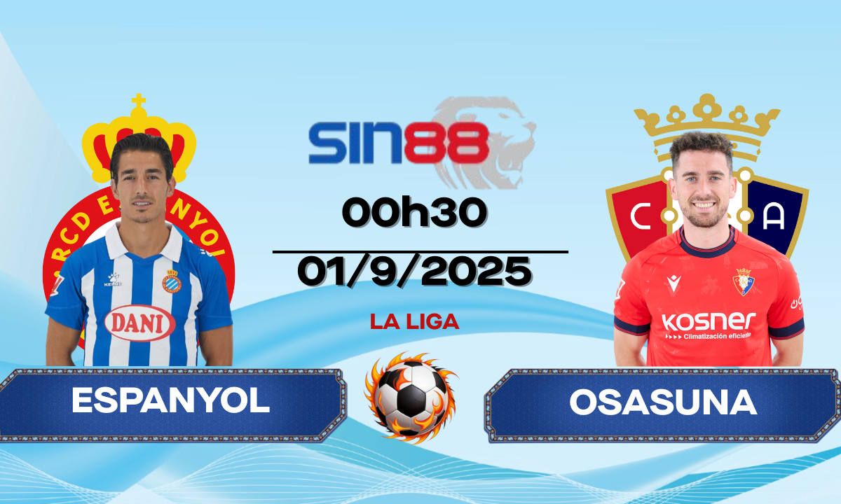 Soi kèo bóng đá Espanyol - Osasuna 00h30 ngày 01/09/2025 - La Liga