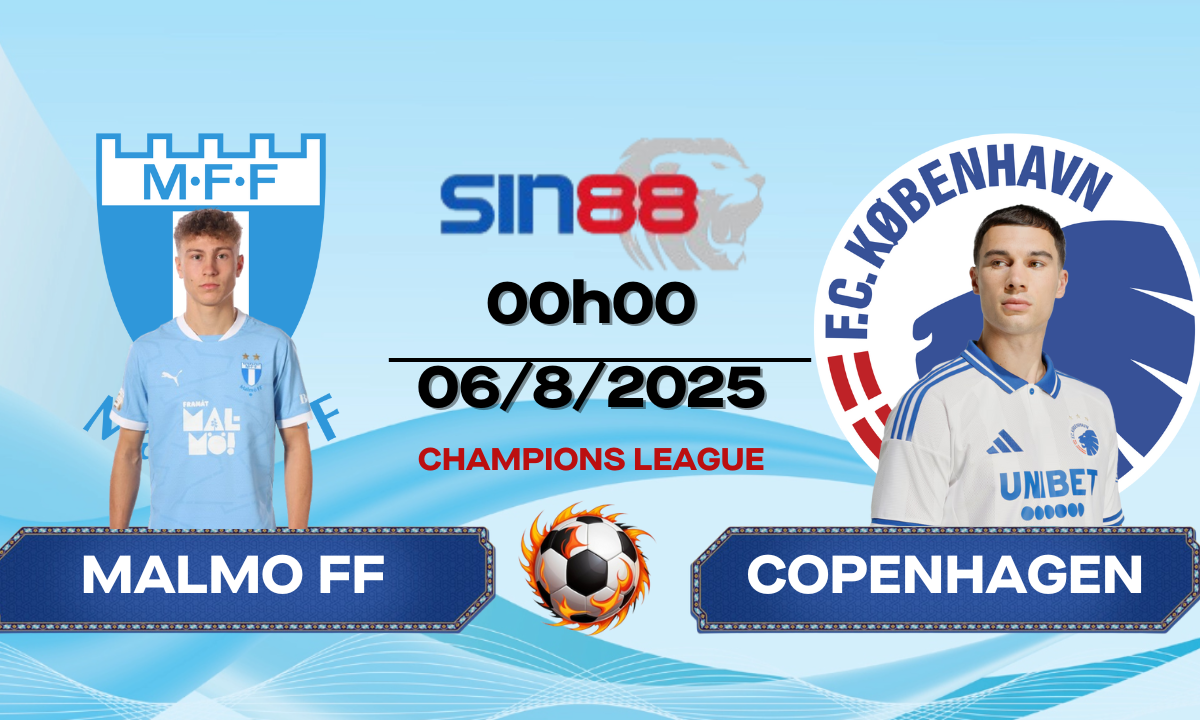 Soi kèo bóng đá bóng đá Malmo FF - FC Copenhagen 00h00 ngày 06/08/2025 - VL Champions League