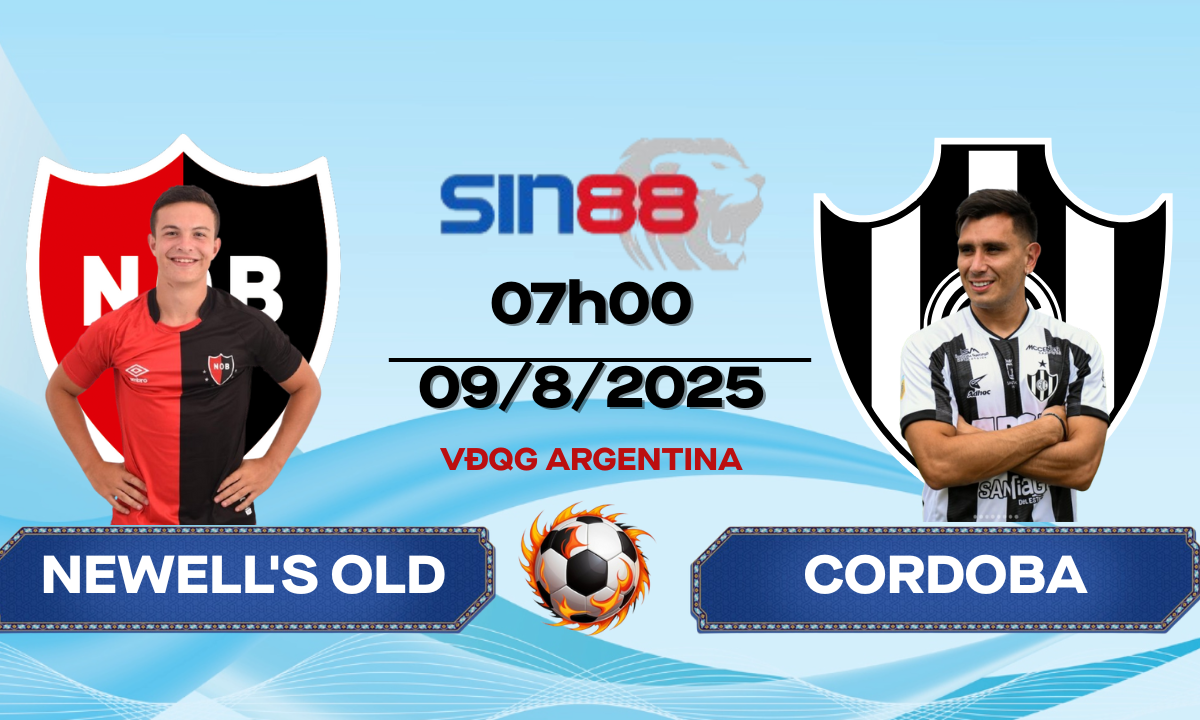 Soi kèo bóng đá Newells Old Boys - Central Cordoba 07h00 ngày 09/08/2025 - VĐQG Argentina