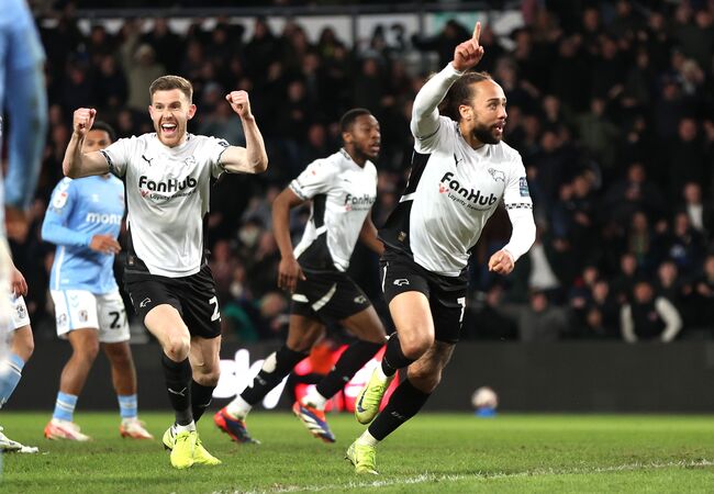 Màn đụng độ kịch tính Derby County vs Coventry