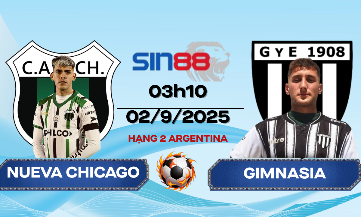 Soi kèo bóng đá Nueva Chicago – Gimnasia Mendoza 03h10 ngày 02/09/2025 – Hạng Nhì Argentina