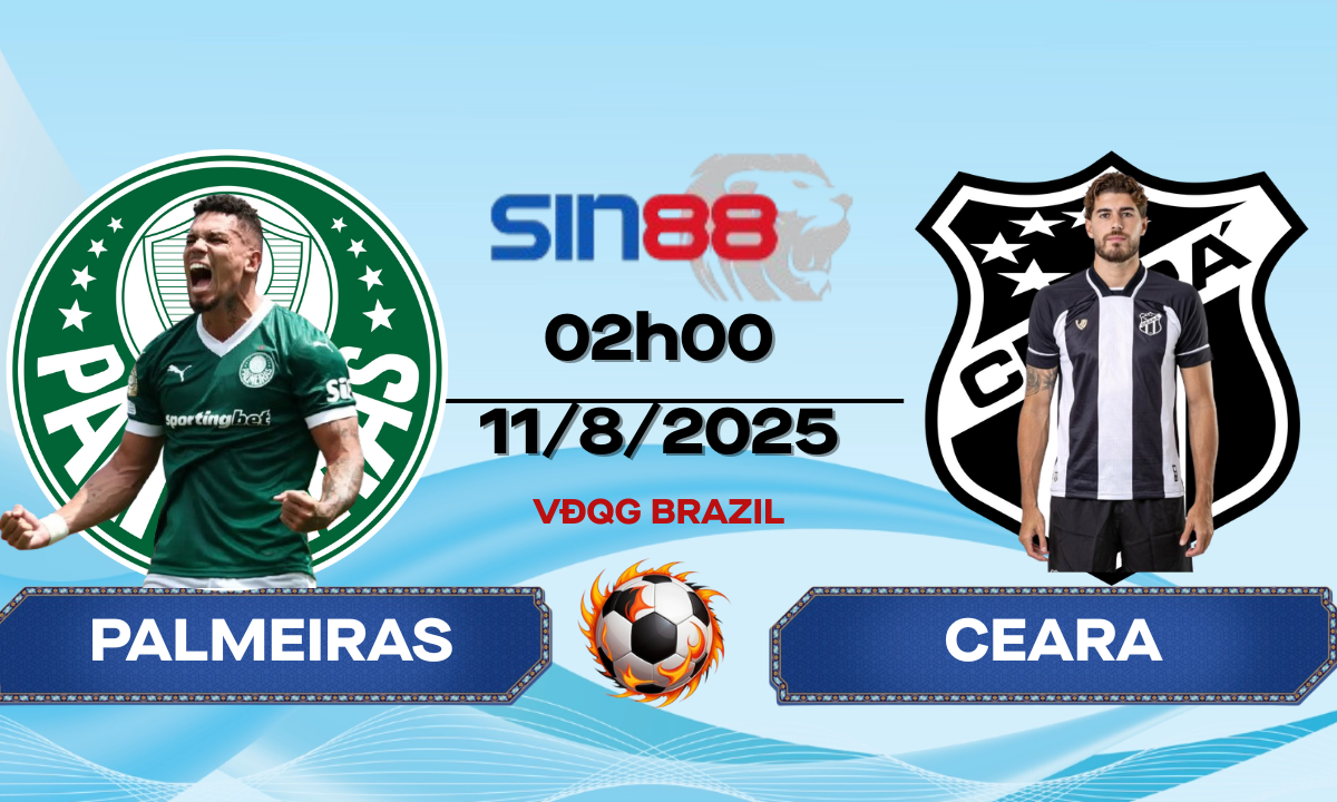 Soi kèo bóng đá Palmeiras - Ceara 02h00 ngày 11/08/2025 - VĐQG Brazil
