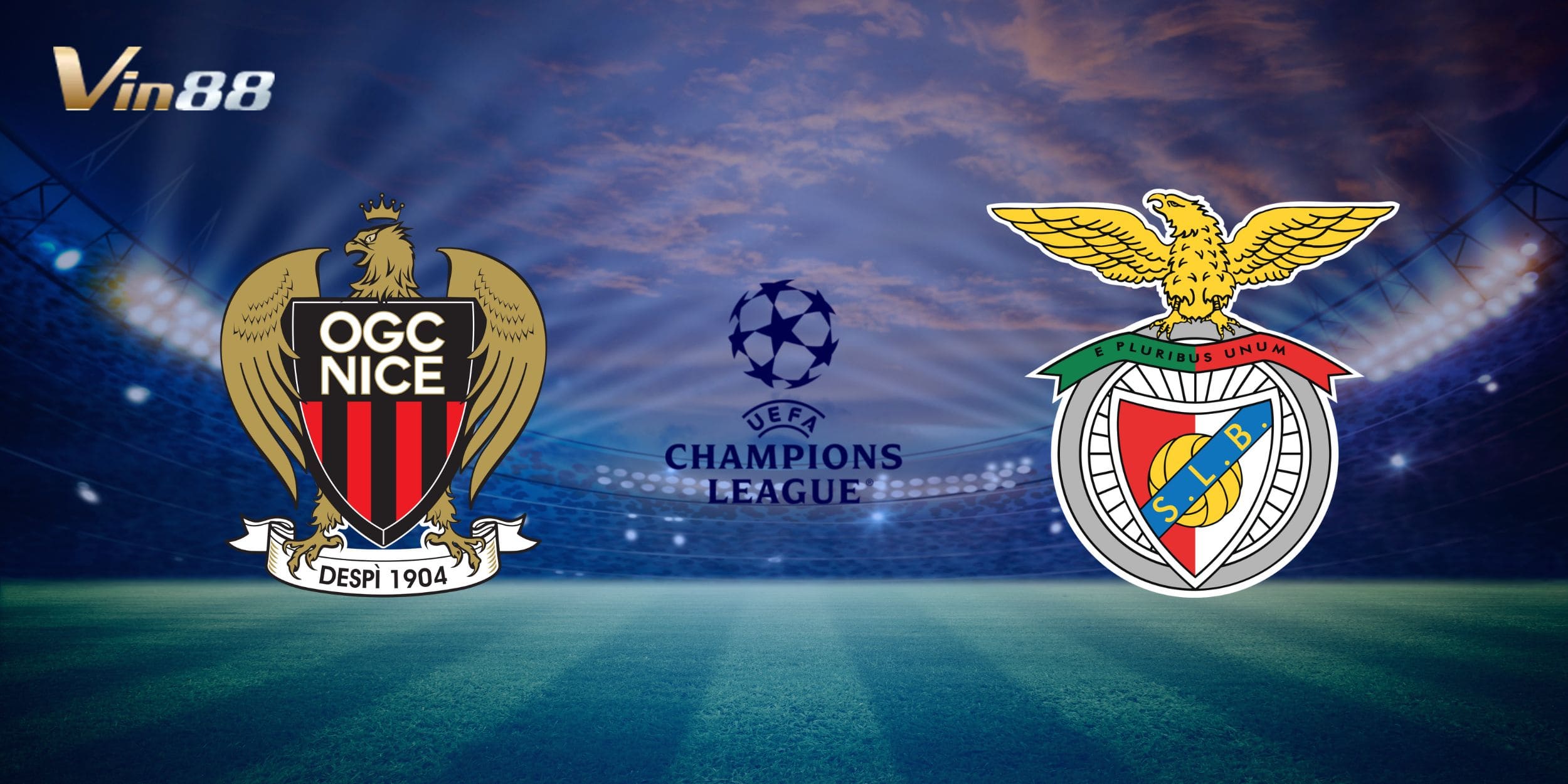 Sân Allianz Riviera rực lửa trước giờ Nice tiếp đón Benfica ở lượt đi Champions League