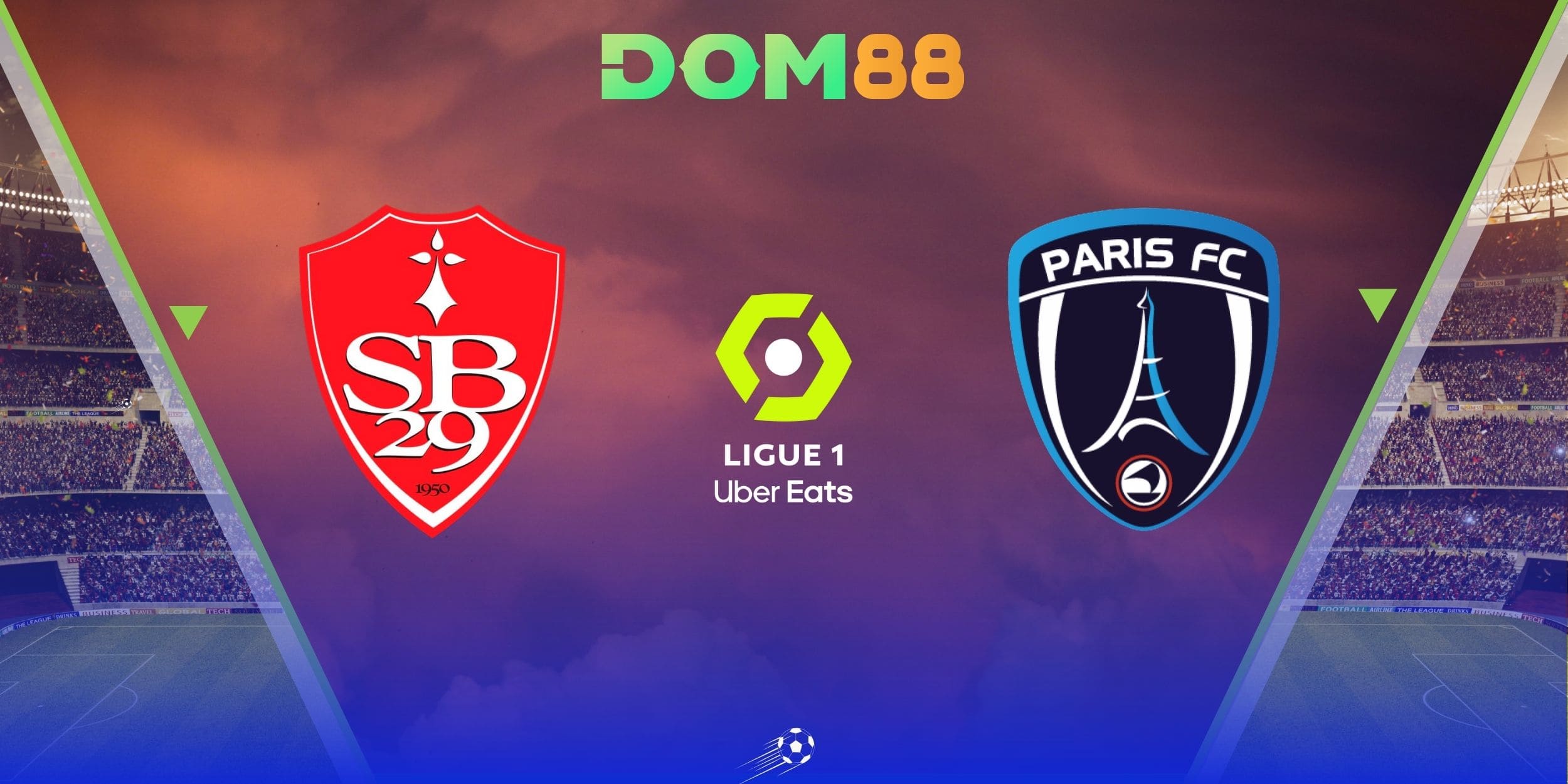 Sân Francis-Le Blé hứa hẹn tạo nên không khí cuồng nhiệt giữa Brest vs Paris FC
