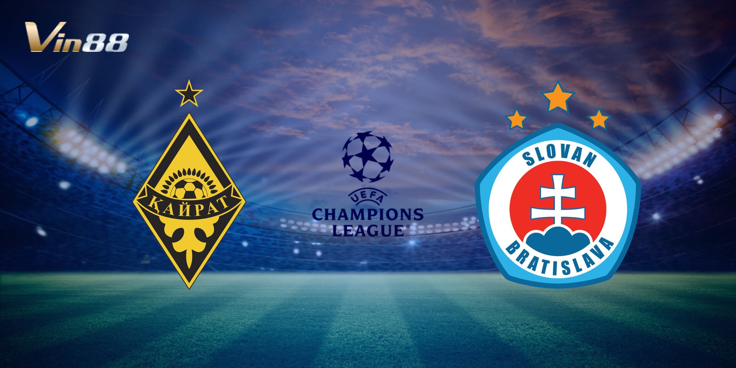 Sân Ortalyq Stadium, nơi diễn ra cuộc đối đầu Kairat vs Slovan Bratislava