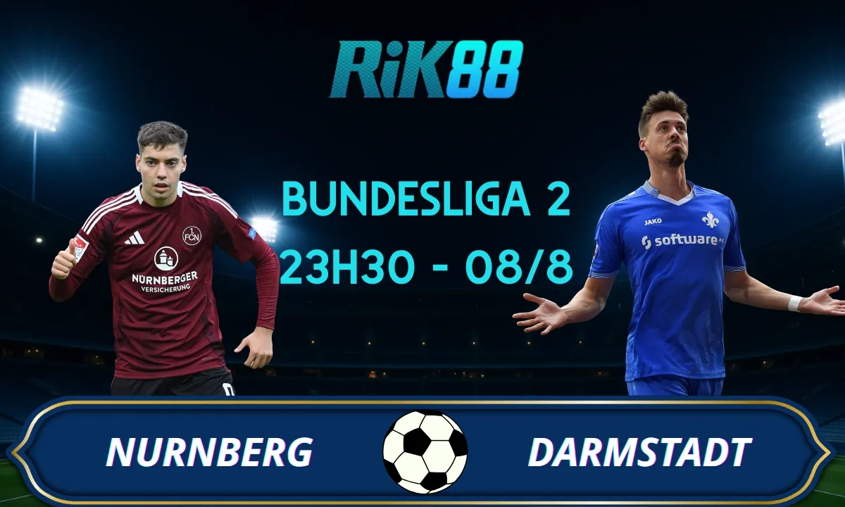 Soi kèo Nurnberg vs Darmstadt - 23h30 ngày 08/08/2025 - Bundesliga 2