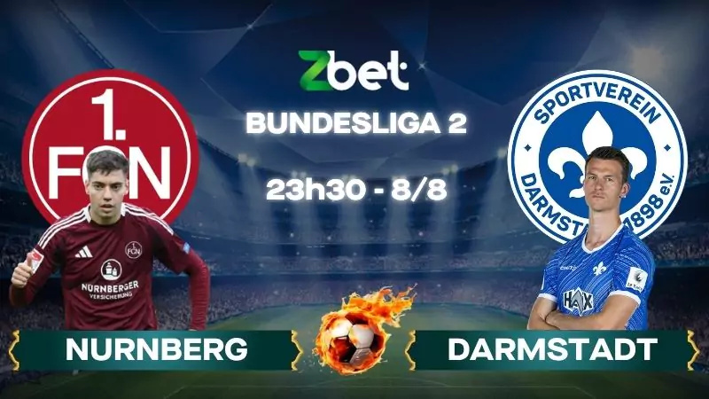 Nhận định soi kèo Nurnberg vs Darmstadt - 23h30 08/08/2025 - Bundesliga 2