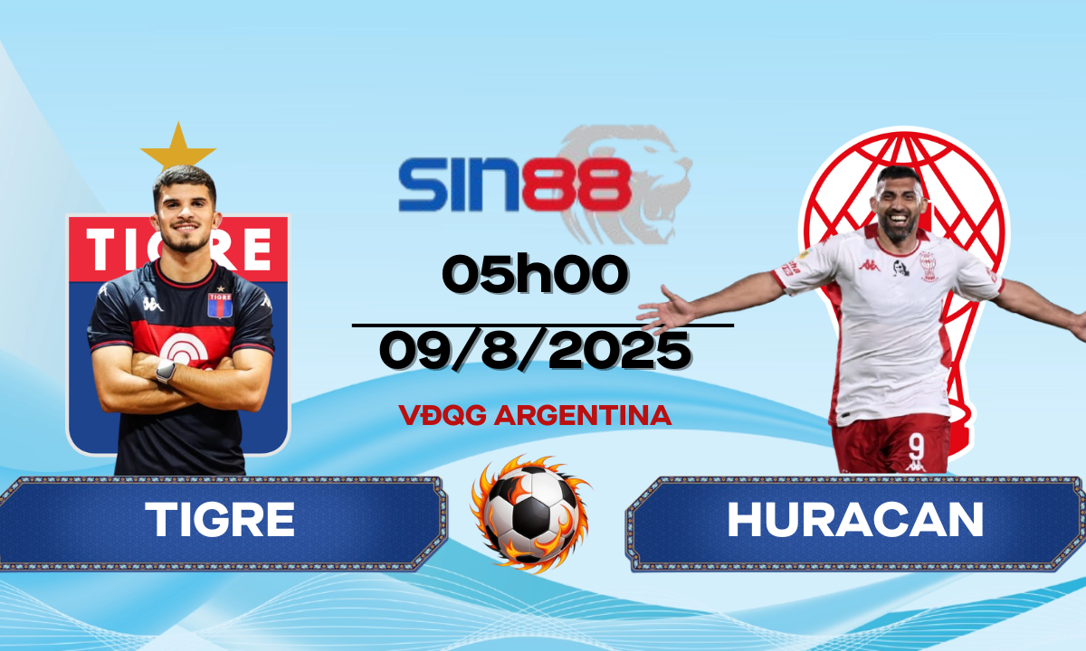 Soi kèo bóng đá Tigre - Huracan 05h00 ngày 09/08/2025 - VĐQG Argentina