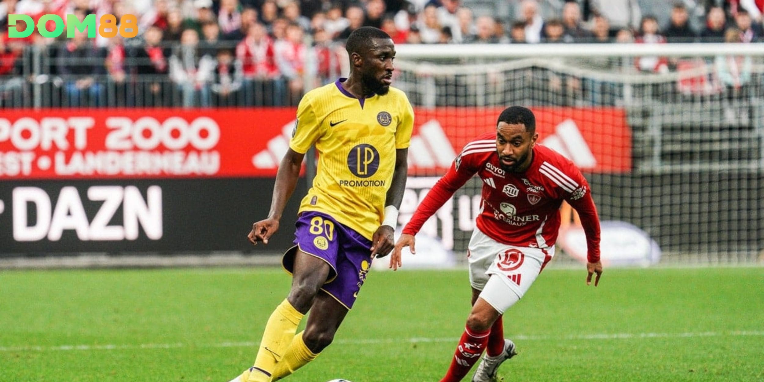 Toulouse vs Brest kết thúc bằng tỷ số hòa 2-2