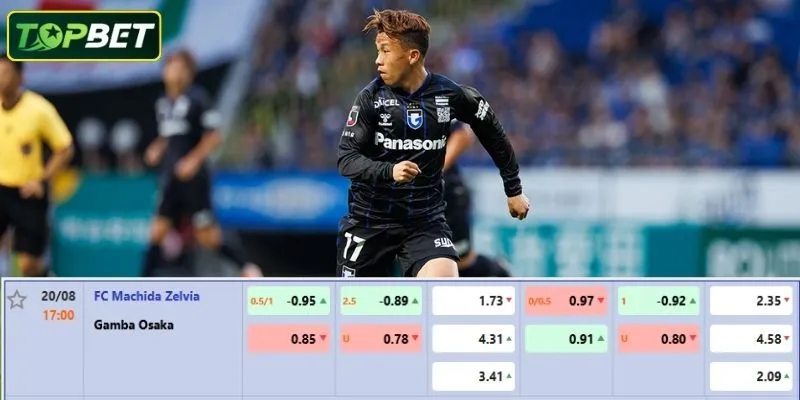 Tỷ lệ kèo chi tiết cho trận đấu Machida Zelvia Vs Gamba Osaka 