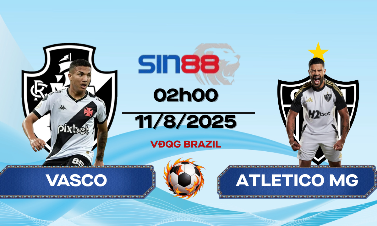 Soi kèo bóng đá Vasco - Atletico MG 02h00 ngày 11/08/2025 - VĐQG Brazil
