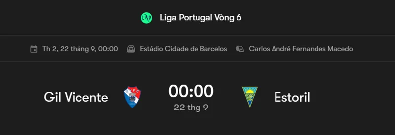 Nhận định bóng đá Gil Vicente vs Estoril Praia uk88