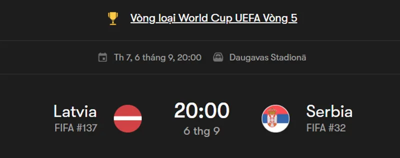 Nhận định bóng đá chi tiết về trận đấu giữa Latvia vs Serbia uk88