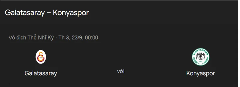Nhận định bóng đá về trận đấu giữa Galatasaray vs Konyaspor uk88