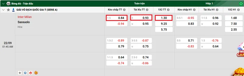Nhận định bóng đá về trận đấu giữa Inter Milan vs Sassuolo uk88